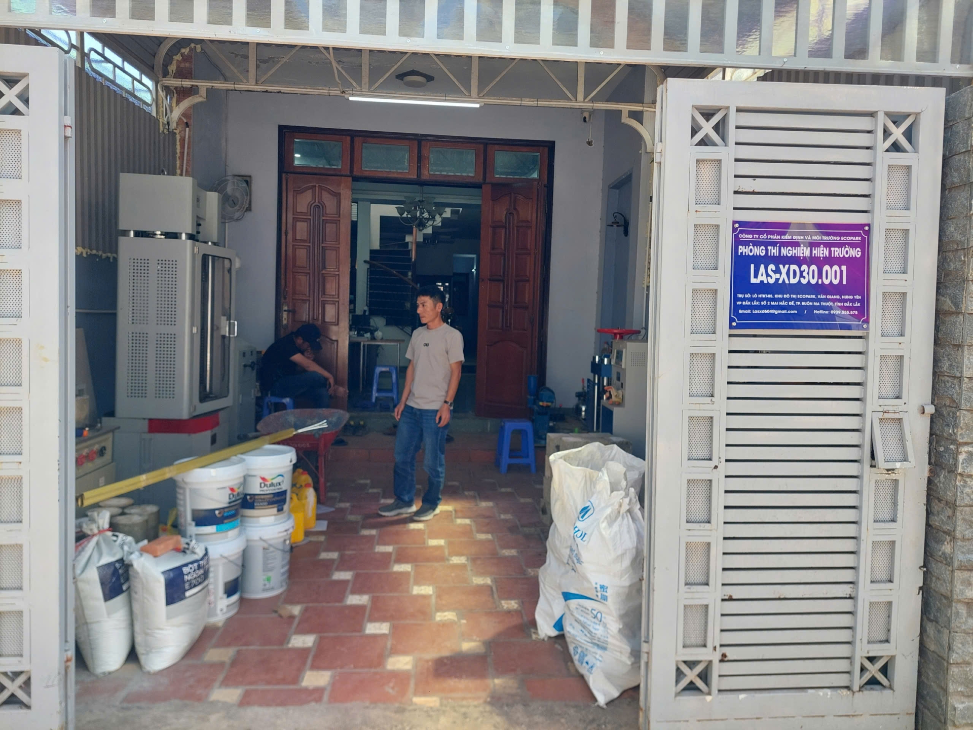 Thành lập trạm thí nghiệm hiện trường tại Dự án Ecoplace, số 02 Mai Hắc Đế, thành phố Buôn Ma Thuột, tỉnh Đắk Lắk